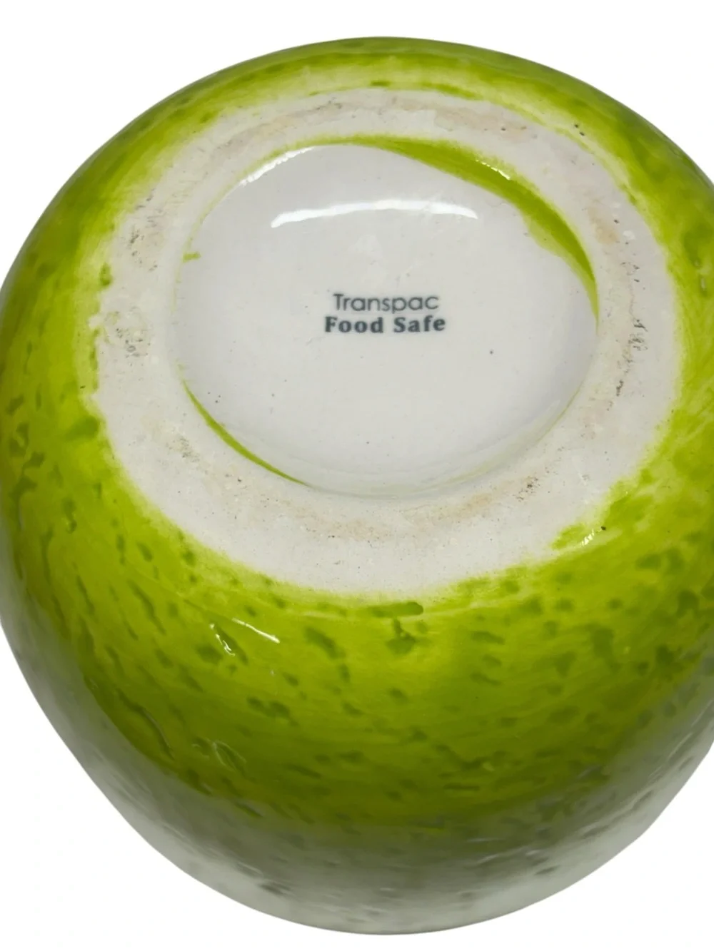 Lime Fruit Ceramic Painted Canister Jar Summer Fruit Decor Kitchen Decor Green
